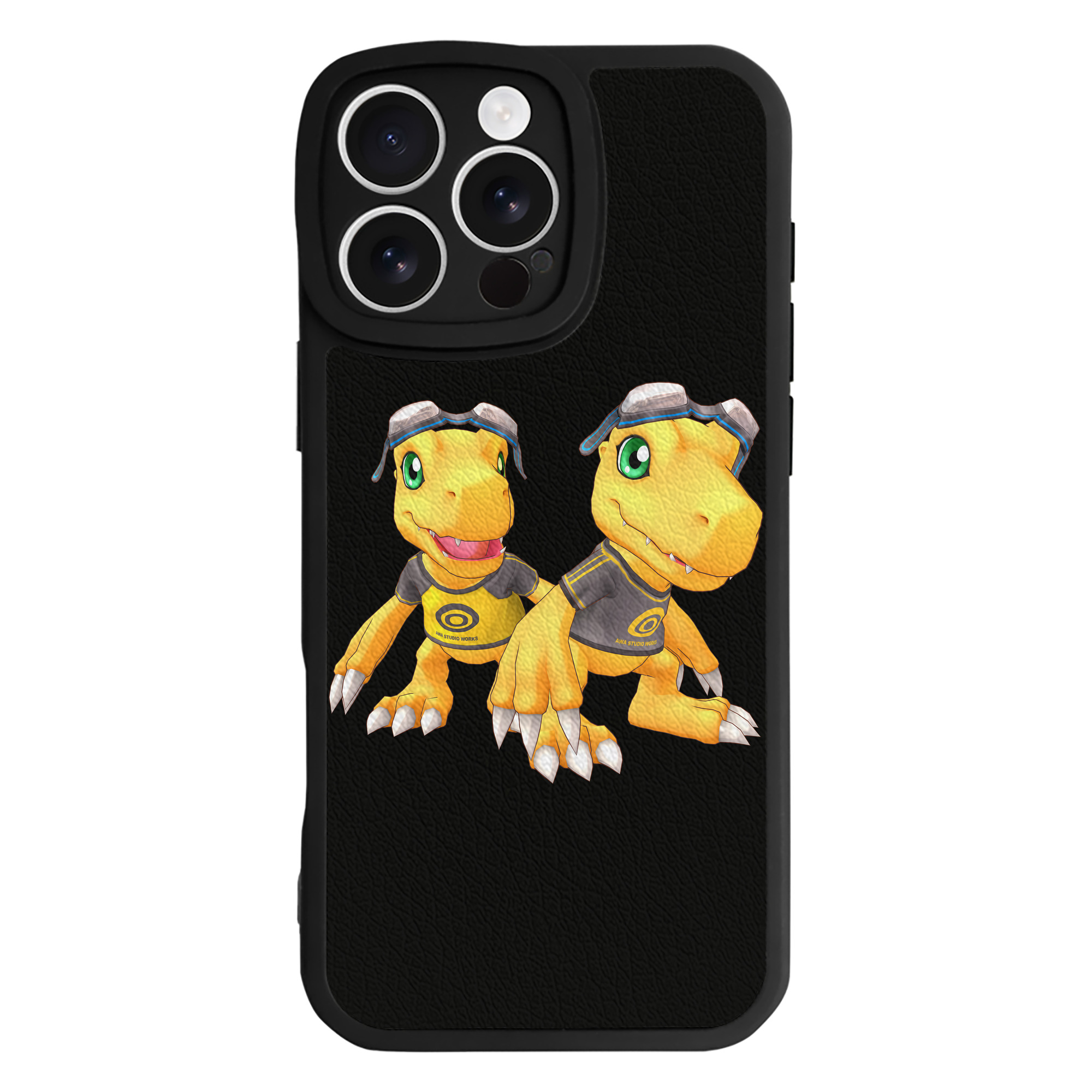 （画像用） Digimon デジタルモンスター/デジモン 【iPhone 16シリーズ対応】シリコンスマホケース（レザー調） 材質：シリコン